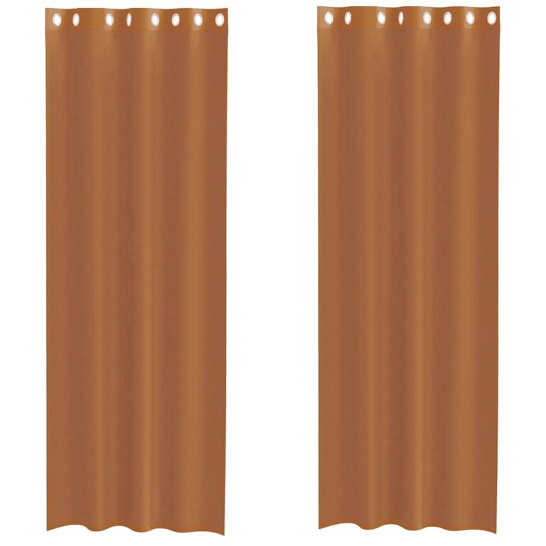 Voile kardinad rõngastega 2 tk Terrakota