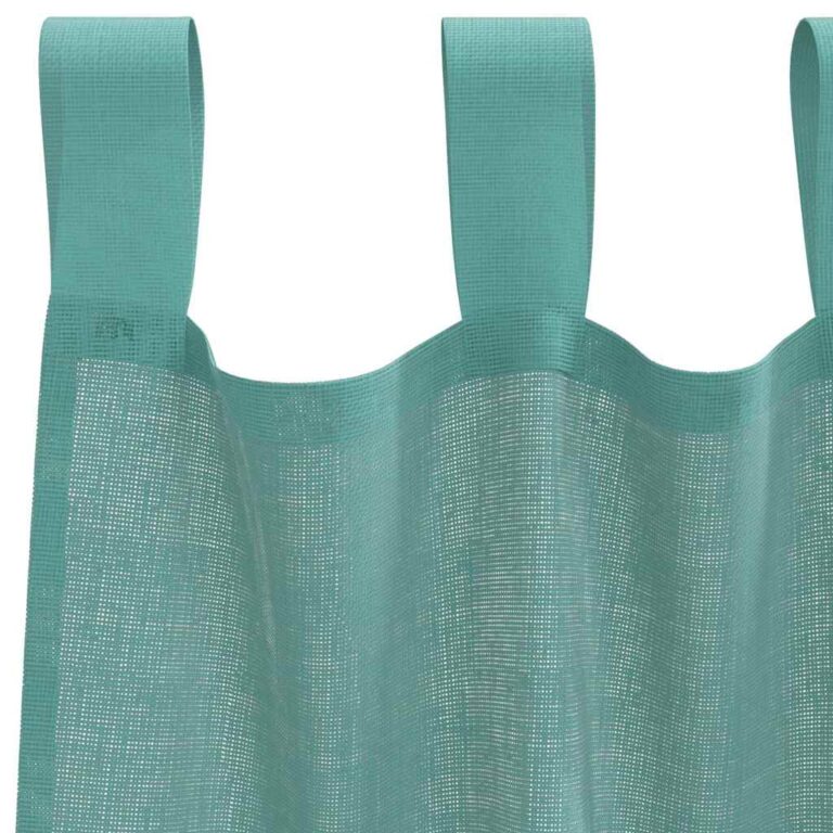 Voile kardinad varrastega taskutega 2 tk Türkiis