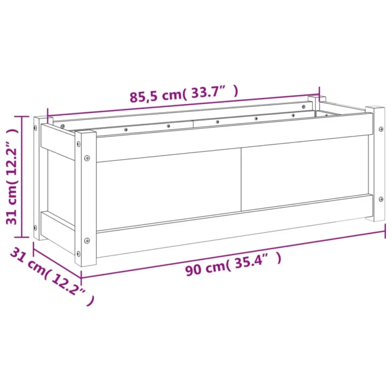 90 x 31 x 31 cm