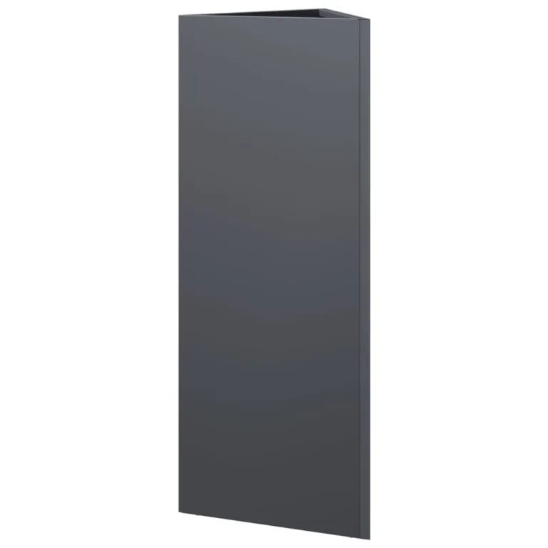 Aia taimekastid 2 tk antratsiithall kolmnurk 30x26x75 cm teras