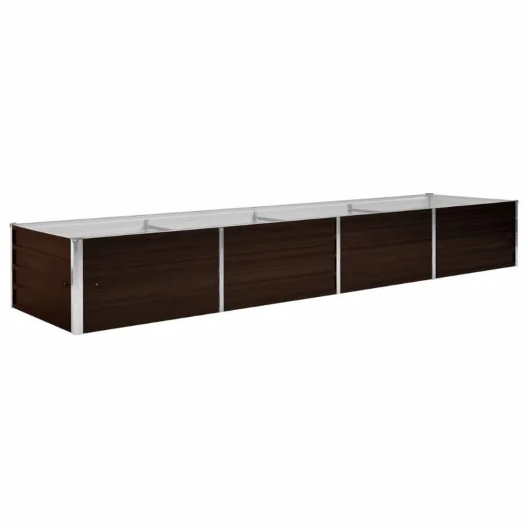 Aia taimelava pruun 320 x 80 x 45 cm tsingitud teras