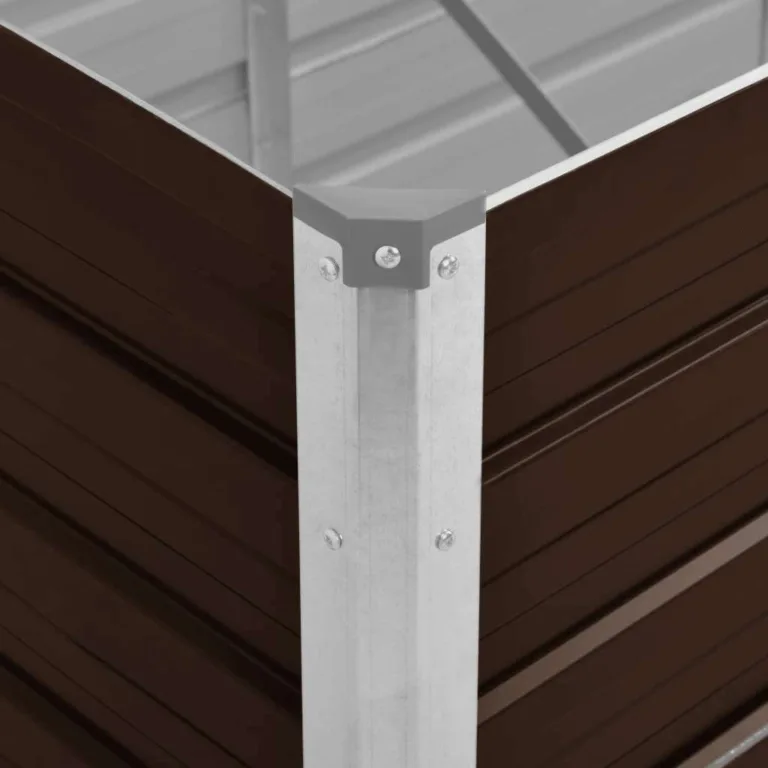 Aia taimelava pruun 320 x 80 x 45 cm tsingitud teras