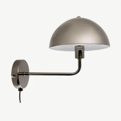 Hall metallist Bonnet seinavalgusti Art Deco stiilis, elegantse kaarega ja minimalistliku disainiga, sobib ideaalselt elutuppa, magamistuppa või esikusse.