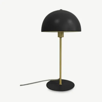 Klassikaline Bonnet lauavalgusti mustast metallist, elegantse Art Deco stiilis disainiga. Kompaktne ja vastupidav metallkonstruktsioon, sobib nii öökapile kui ka kirjutuslauale.
