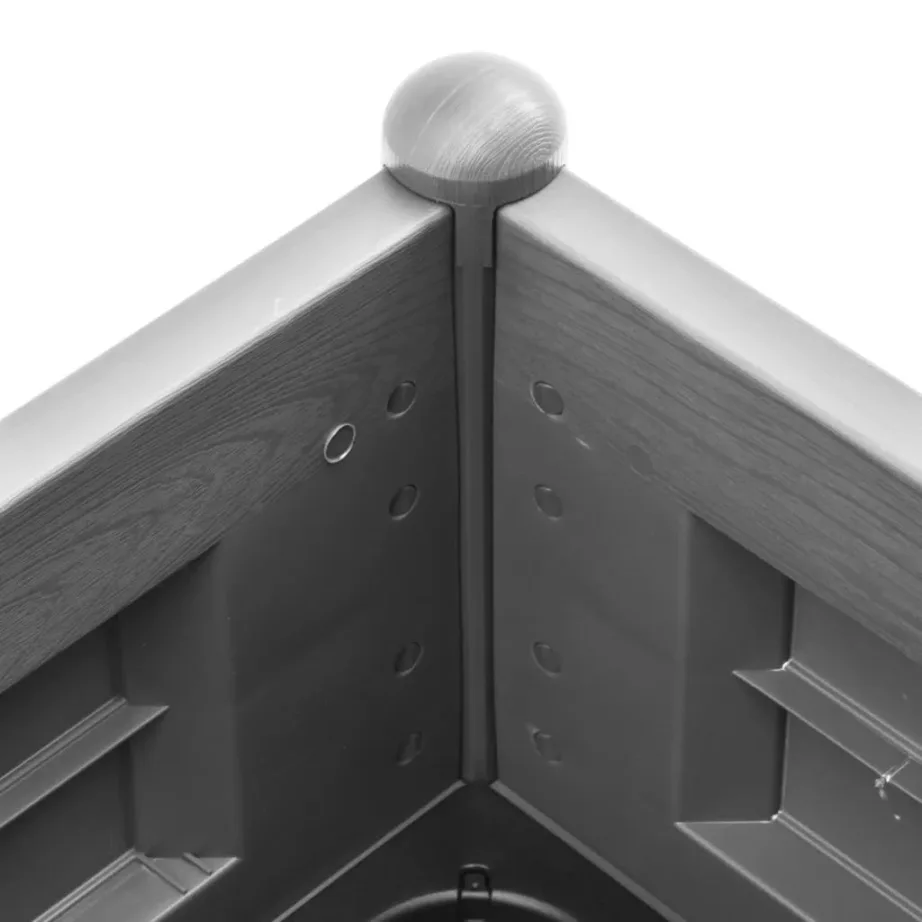 Kivihall polüpropüleenist peenrakast äravoolupõhjaga, 80 l, 100 x 43 x 35 cm – 5