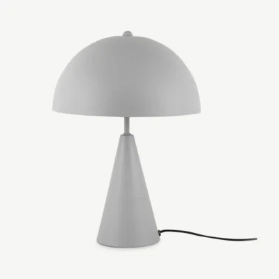 Hall metallist Sublime laualamp, väike ja minimalistliku disainiga. Mattviimistlusega elegantselt kumer kuppel ning tugev alus loovad stiilse ja hubase valguslahenduse igasse ruumi.