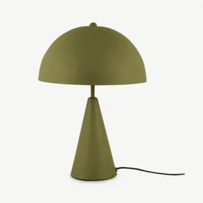 Samblaroheline Sublime lauavalgusti mati metallviimistlusega, minimalistliku disainiga ja pehmete kurvidega. Väike, 35 cm kõrgune valgusti, mis sobib nii elutuppa kui ka magamistuppa.
