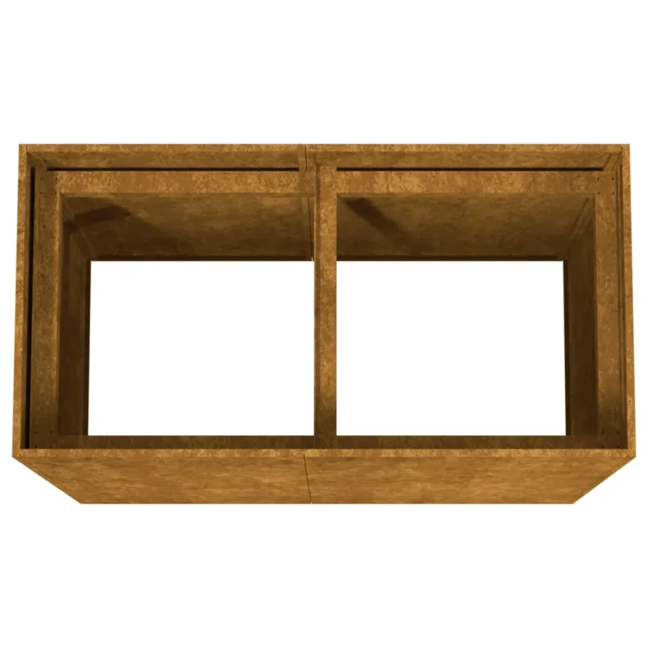 Taimekast, 80 x 40 x 80 cm, Corten teras – 5