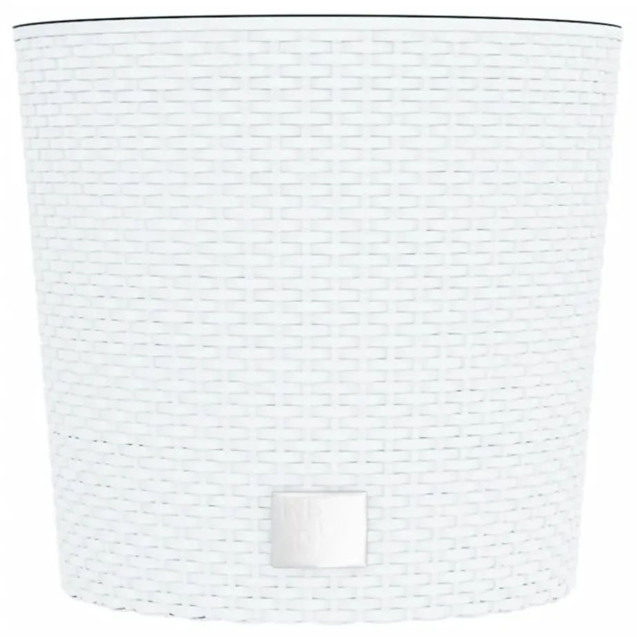 Valge taimekast eemaldatava sisekastiga, PP-rotang, 30 x 27 cm, 15/15,3 l – 4