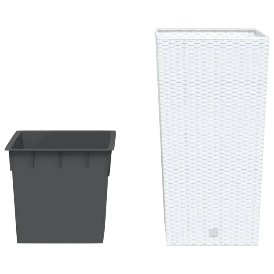Taimekast eemaldatava sisuga, valge, 21 / 49 l PP-rotang - 3