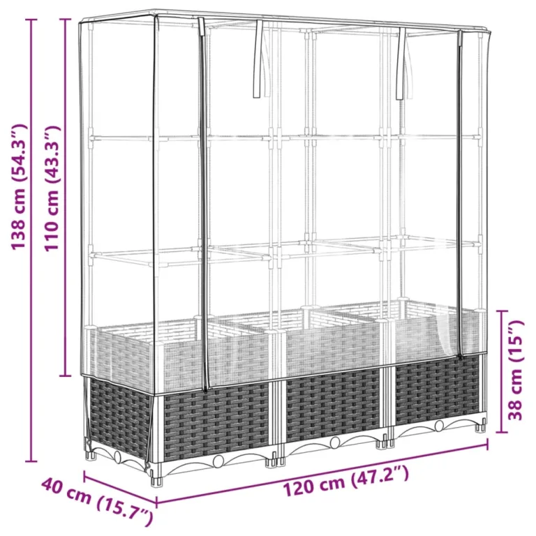 120 x 40 x 138 cm