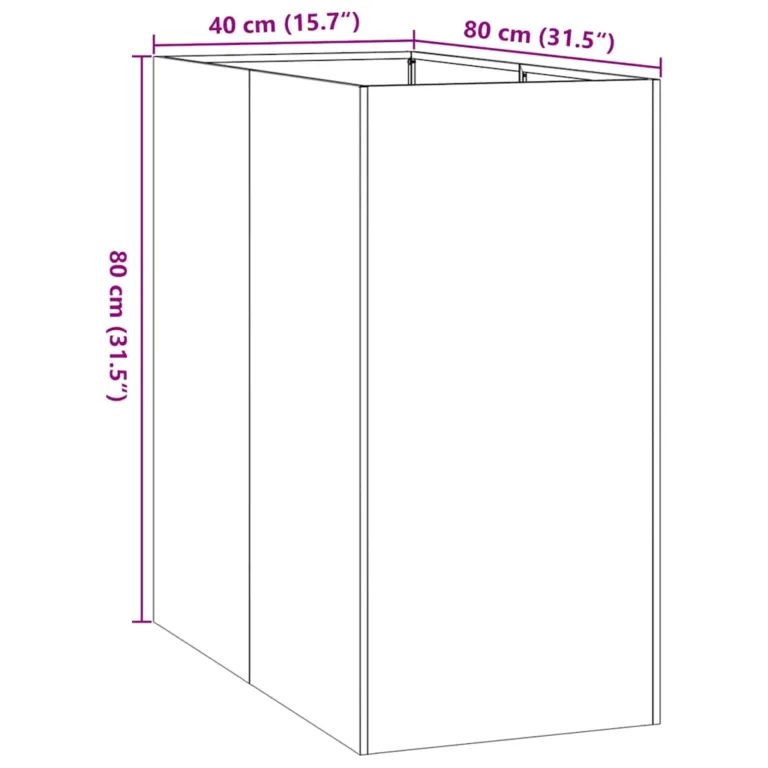 Taimekast must 40x80x80 cm