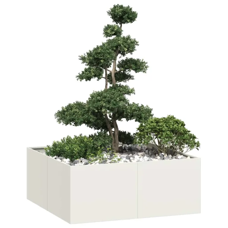 Taimekast valge 100x100x40 cm