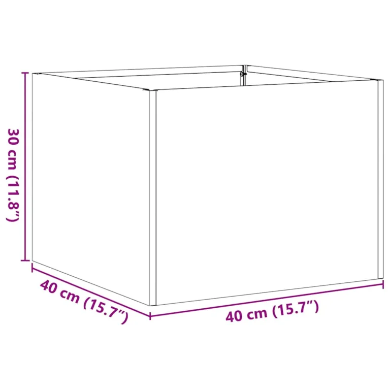 Taimekast valge 40x40x30 cm
