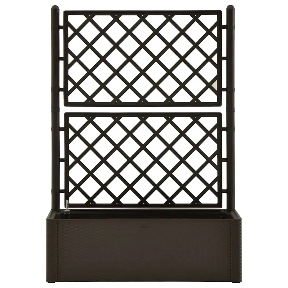 Isekastmisega taimelava võrega, helepruun rotangidisain, 100 x 43 x 142 cm, 90 l – 4