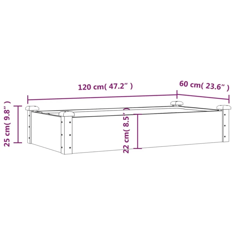 120 x 60 x 25 cm