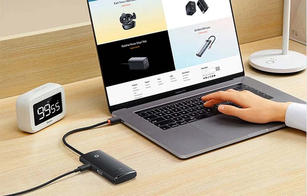 Baseus USB-C Hub 100W kiirlaadimisvõimekus