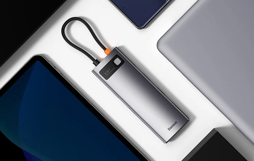 USB-C 8-in-1 Hub: Baseus StarJoy pildi esitus