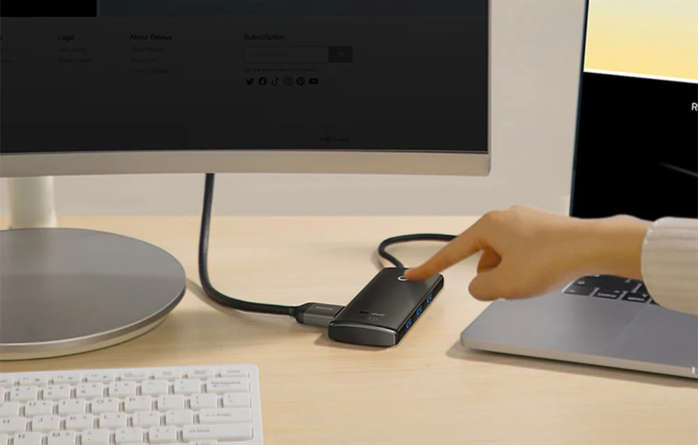 Baseus USB-C Hub peatamise nupp