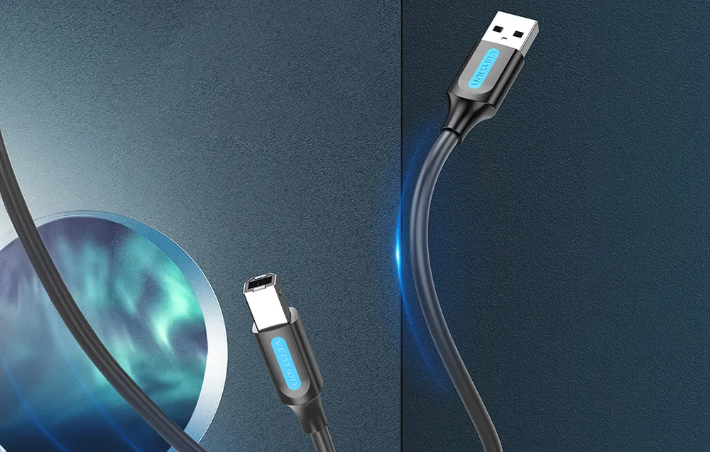 USB 2.0 printerikaabel must värv