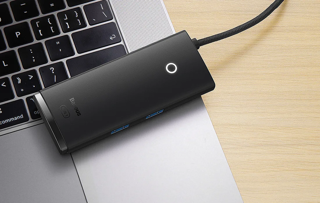 Baseus USB-C jaotur 6in1 Lite must
