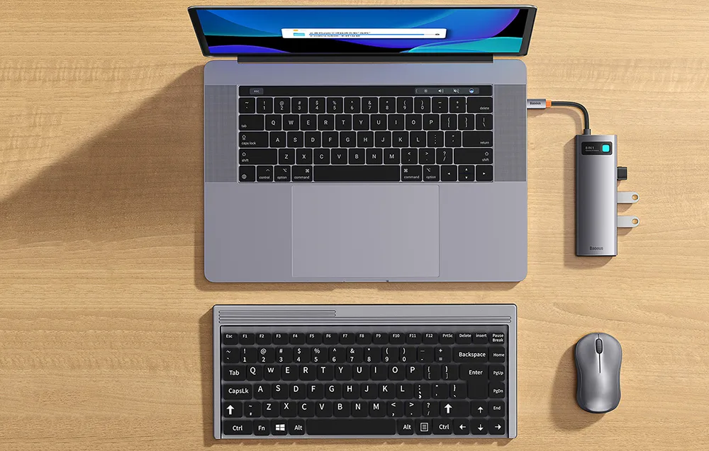 USB-C 8-in-1 Hub: kiire andmeedastus Baseus StarJoyga