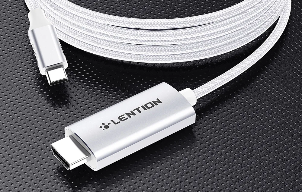 USB-C HDMI kaabel Lention CU707 4K60Hz, 3m - hõbedane