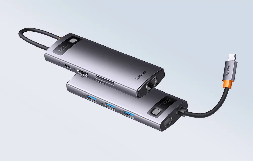 USB-C 8-in-1 Hub: detailne disain Baseus StarJoy mugavuseks