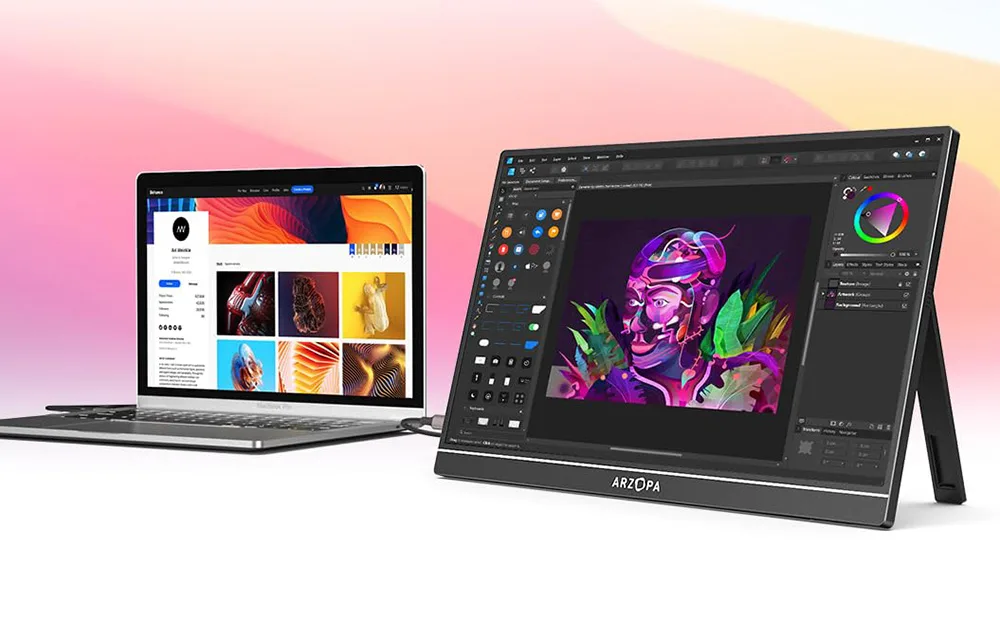 Arzopa A1 kaasaskantav IPS monitor – suure ühilduvusega seadmetega
