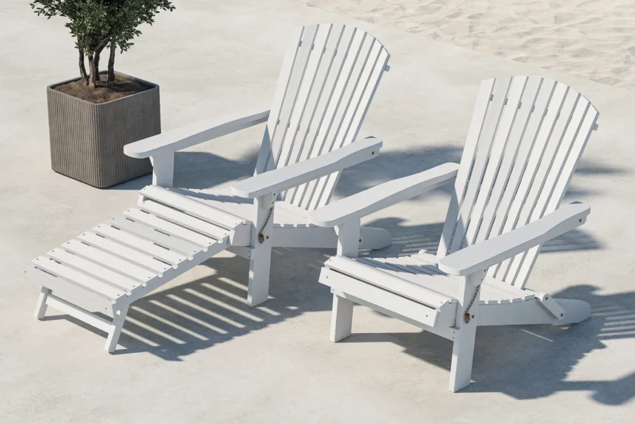 Akaatsiapuidust lamamistool Tropea, valge, 9805-111 – 2