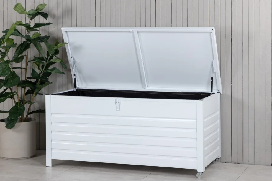 Alumiiniumist hoiukast aiapatjadele Elsa, valge 130, 1111-400 – 2