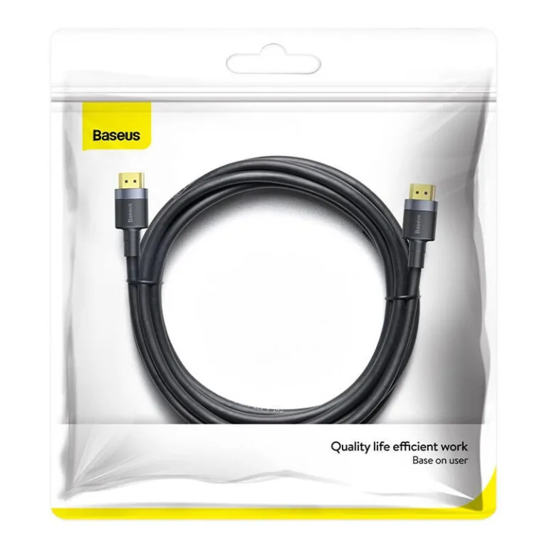 Baseus 4K HDMI kaabel – Cafule 4K HDMI 2.0 (2m, Must/Hall)