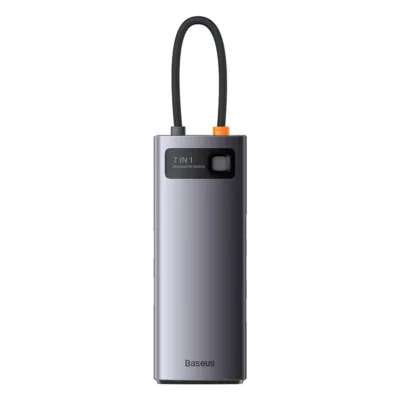 Baseus 7-in-1 adapter – Metal Gleam USB-C Adapter (4K HDMI, VGA, 100W PD, 1Gbps Ethernet)