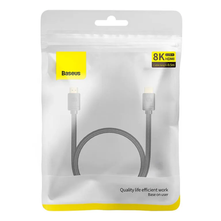 Baseus 8K HDMI kaabel 0.5m (HDMI 2.1, Must)