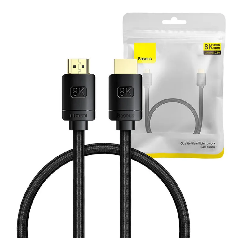 Baseus 8K HDMI kaabel 0.5m (HDMI 2.1, Must)