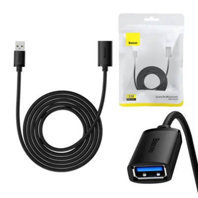 Baseus AirJoy USB 3.0 Pikenduskaabel, 3m (must)