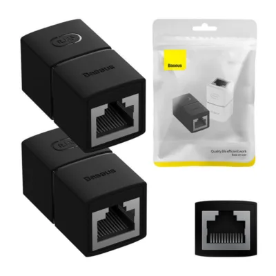 Baseus AirJoy adapter – RJ45 võrgukaabli adapter (2 tk, must)