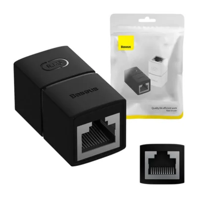 Baseus AirJoy võrgukaabli ühendaja RJ45 (1000 Mbps, must)