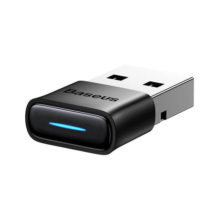 Baseus Bluetooth adapter – BA04 5.1, must (kuni 7 seadet, 20 m ulatus)
