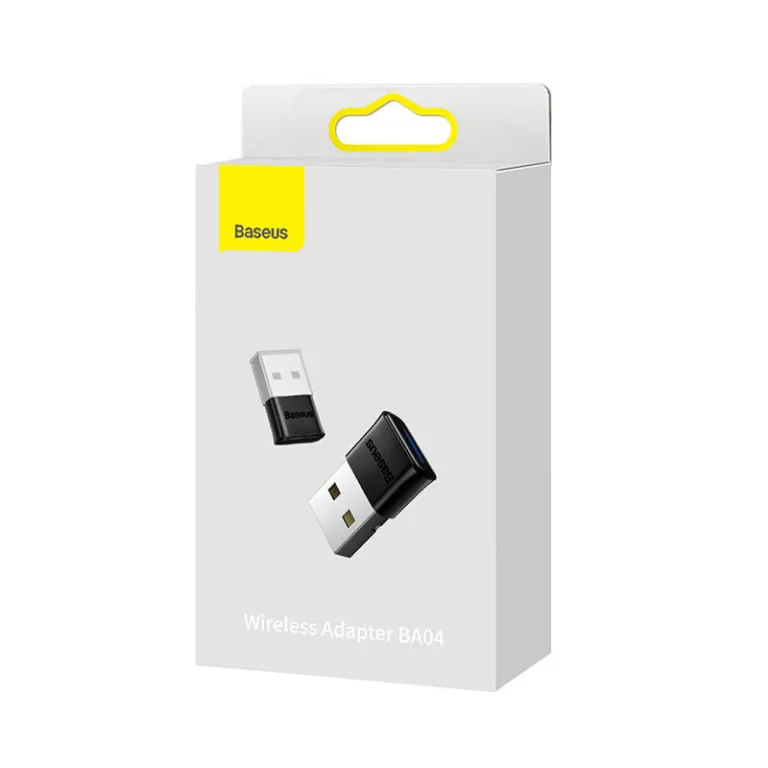 Baseus Bluetooth adapter – BA04 5.1, must (kuni 7 seadet, 20 m ulatus)