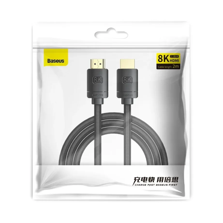 Baseus CAKGQ-K01 HDMI 2.1 Adapterkaabel 8K 60Hz, 2m, Must – 8