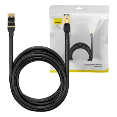 Baseus CAT7 Ethernet võrgukaabel, RJ45, 10Gbps, 20m, must