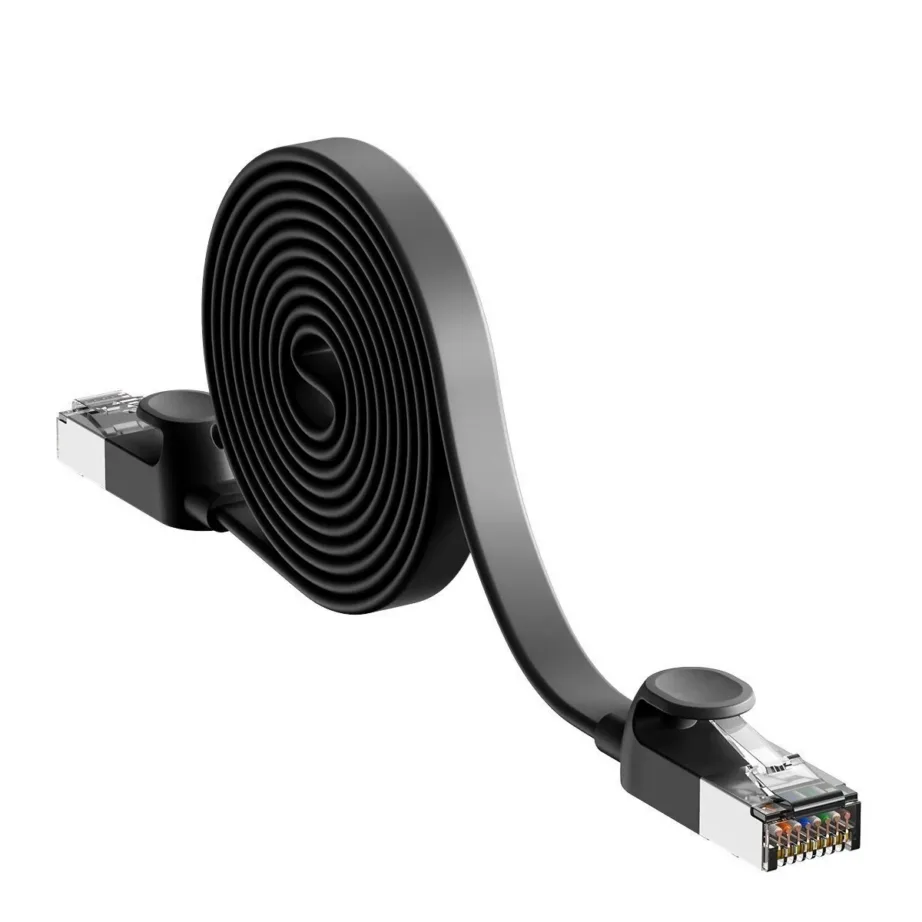 Baseus Cat 6 Ethernetkaabel – Lame RJ45 Kaabel, 8 m, Must (1000 Mbps) – 4