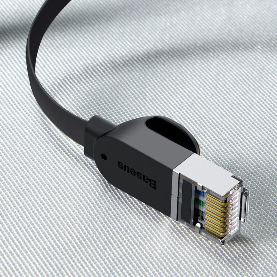 Baseus Cat 6 Ethernetkaabel – Lame RJ45 Kaabel, 8 m, Must (1000 Mbps) – 6