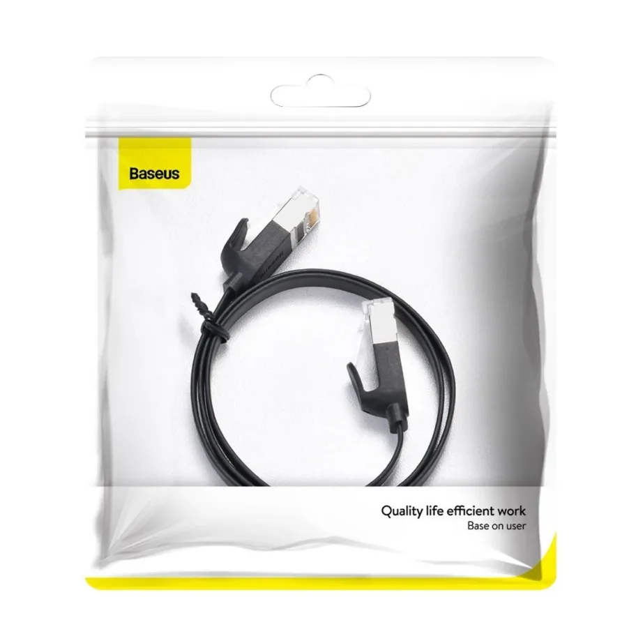 Baseus Cat 6 lamedakeelne võrgukaabel RJ45, 0,5 m, must – 7