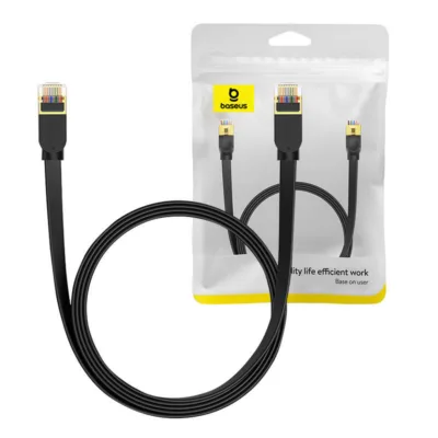 Baseus Cat 7 RJ45 Lame Ethernet Kaabel 2m (10 Gbps, 600 MHz, Must)