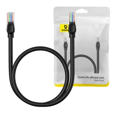 Baseus Ethernet CAT5 võrgukaabel, 0,5m (1000 Mbps, must)