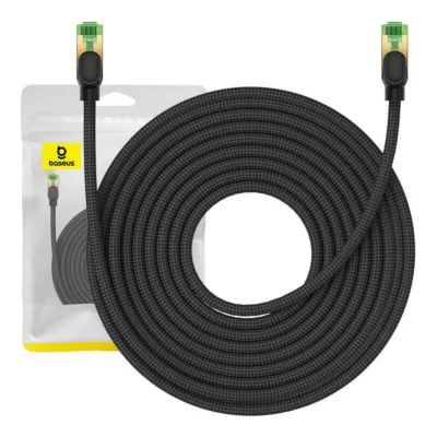 Baseus Ethernet-kaabel Cat.8 – Punutud RJ45, 40Gbps, 15m (must)