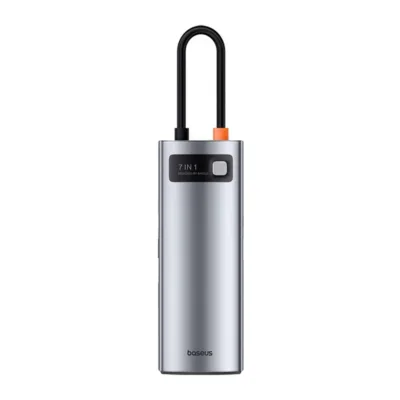 Baseus Gleam jaotur 7-in-1 USB-C (1x HDMI 4K 60Hz, 3x USB3.0, 1x PD 100W, 1x SD/TF, hall)
