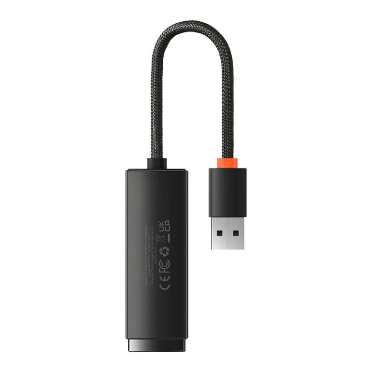 Baseus Lite USB-RJ45 Võrgukaardi Adapter (100 Mbps, Must)